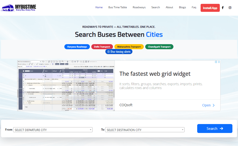My Bus Time Digital Platform