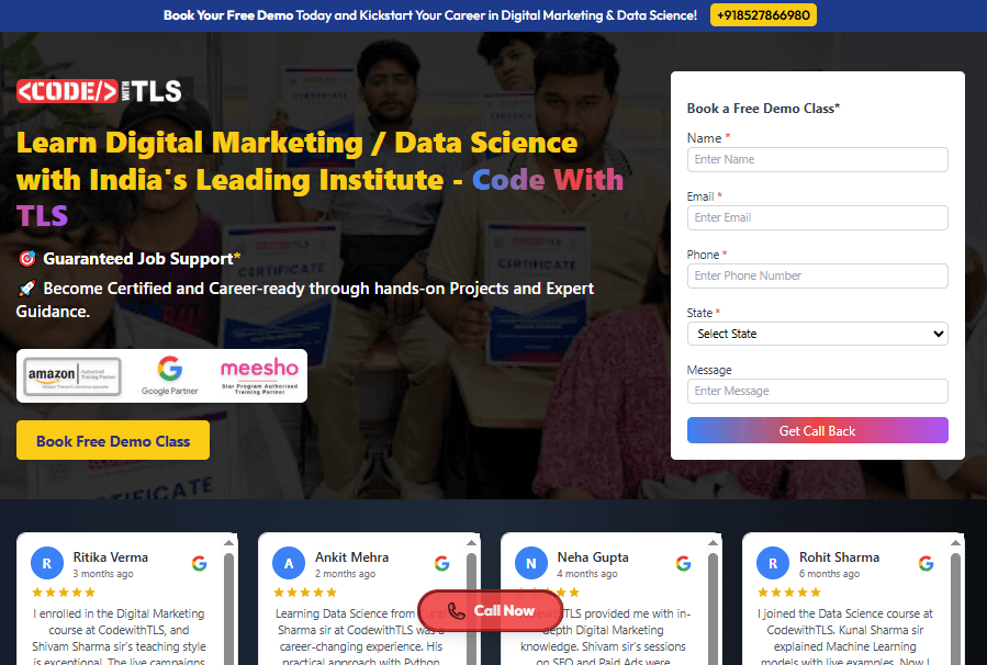 CodeWithTLS Education Platform & Digital Marketing