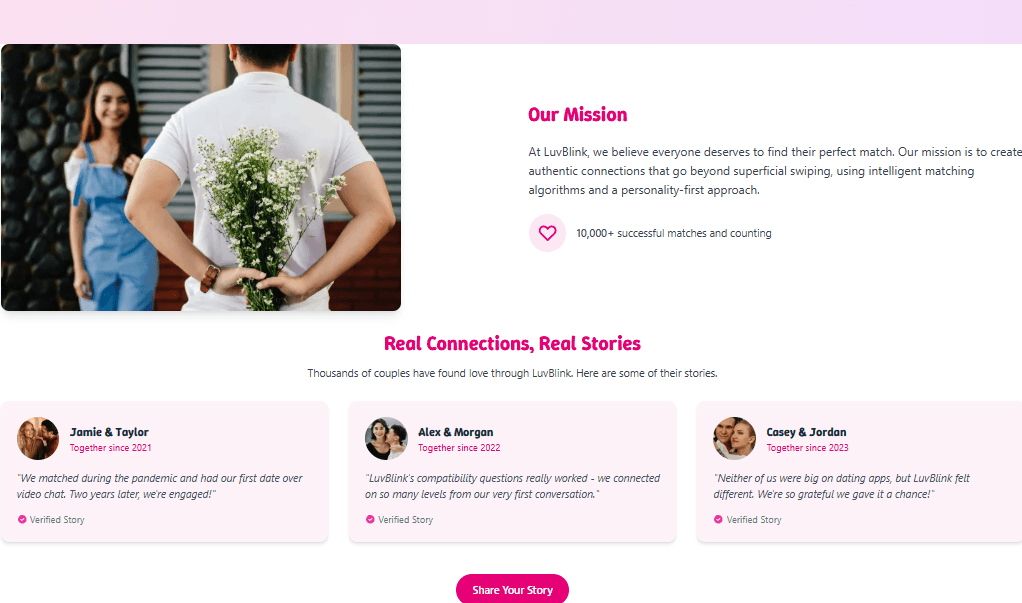 Luvblink – Web & Mobile Platform