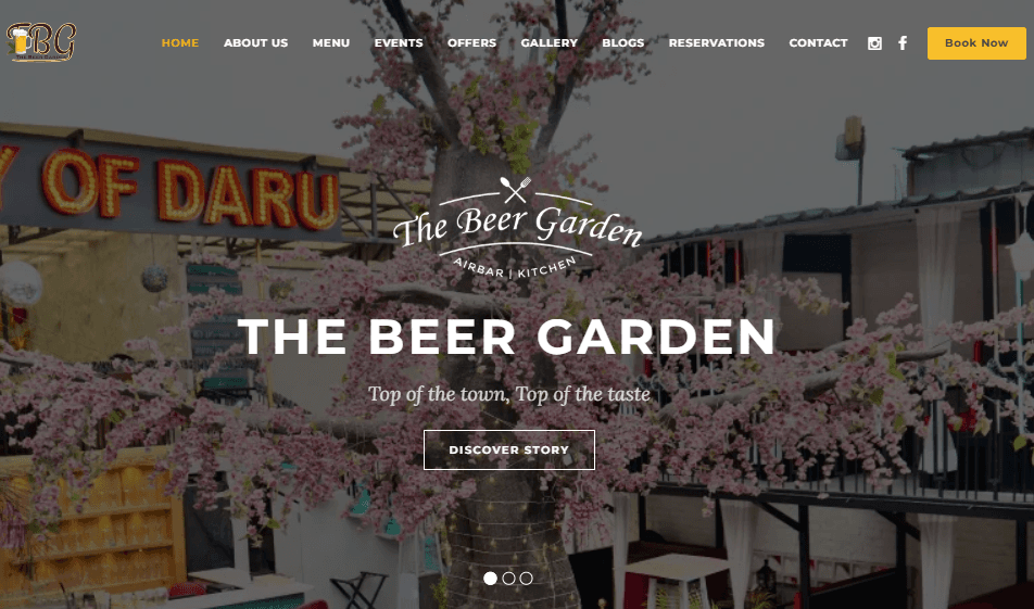 The Beer Garden Website & Digital Marketing