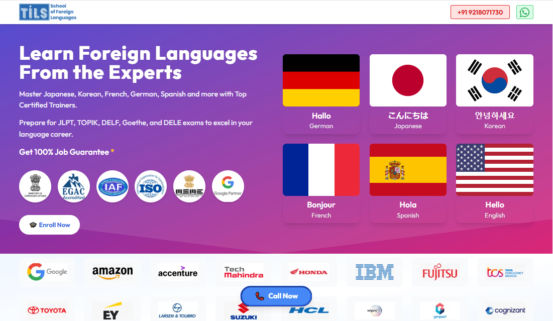 School of Foreign Languages – Digital Platform & Marketing