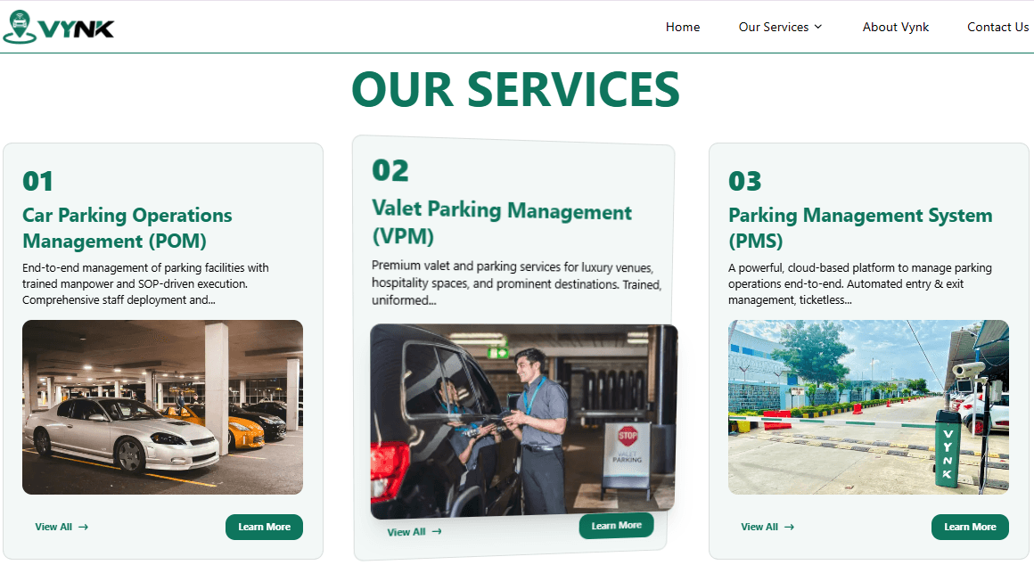 Vynk Parking – Smart Solutions