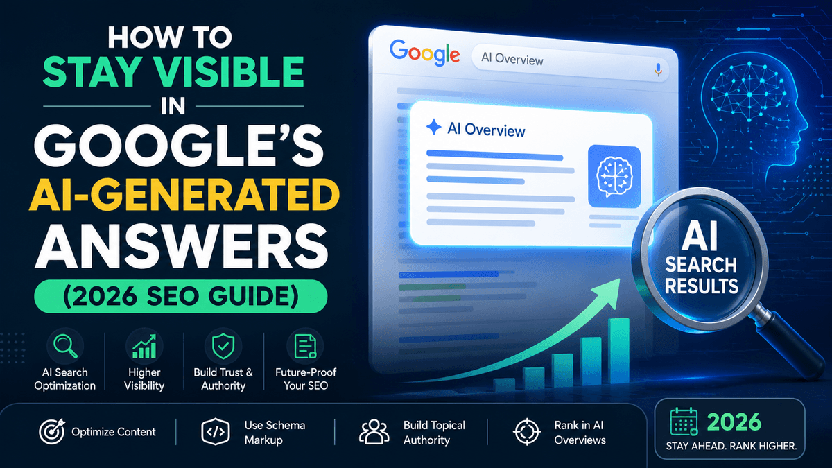 How to Stay Visible in Google's AI-Generated Answers (2026 SEO Guide)