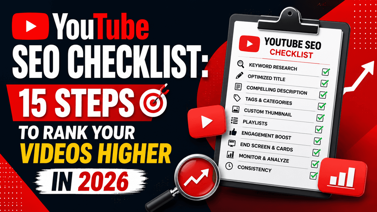 YouTube SEO Checklist: 15 Steps to Rank Your Videos Higher in 2026