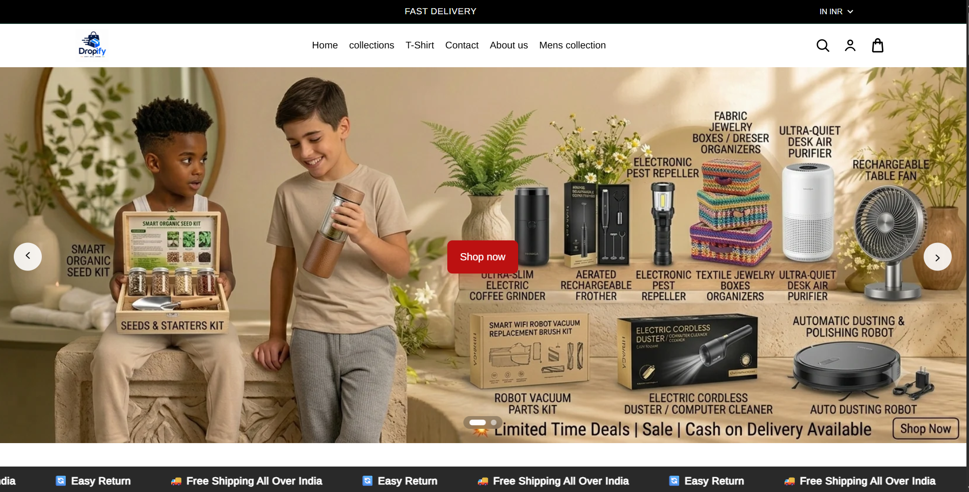 Droppify website preview
