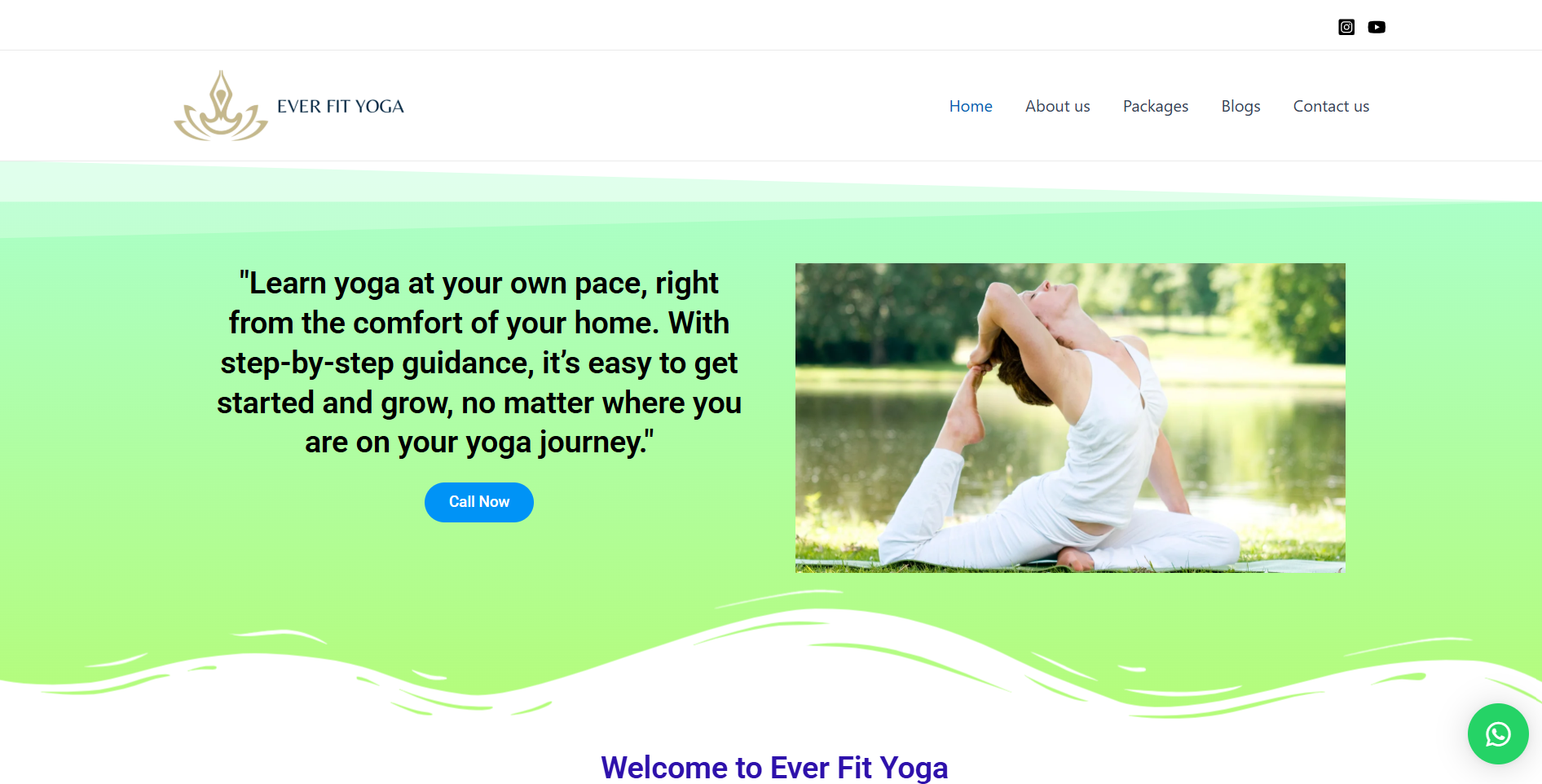 Ever Fit Yoga website preview