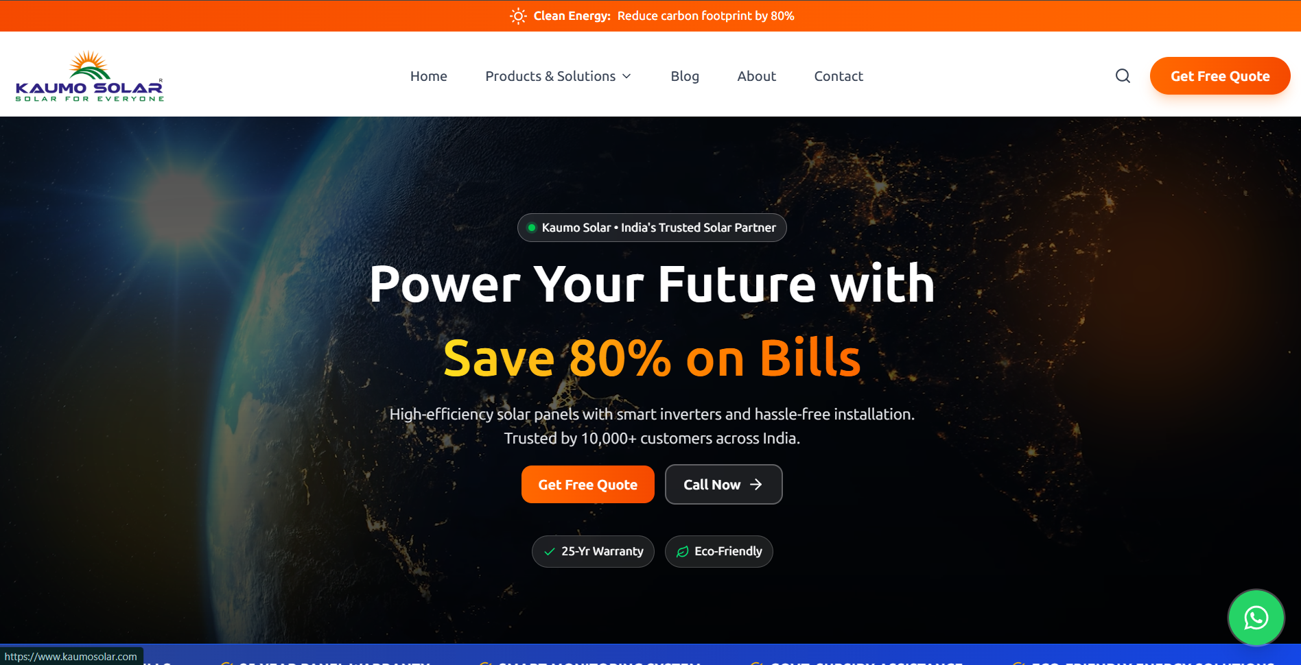 Kaumo Solar website preview