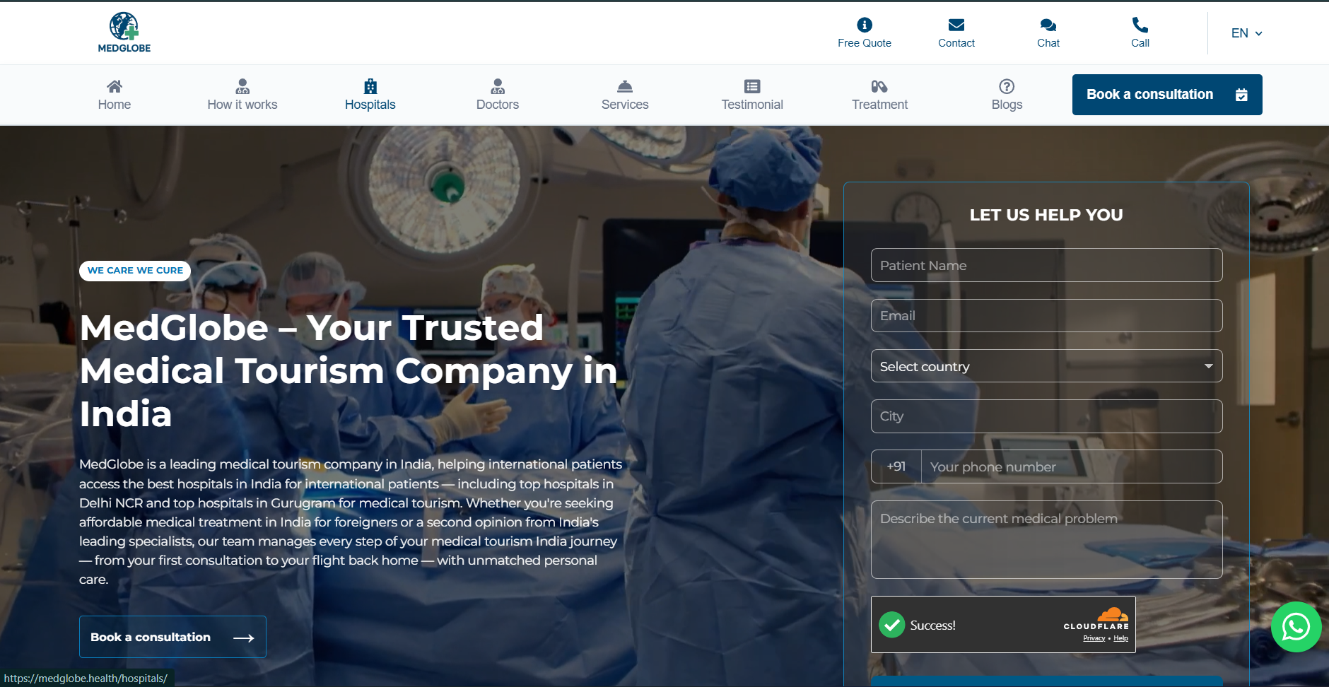 Medglobe website preview