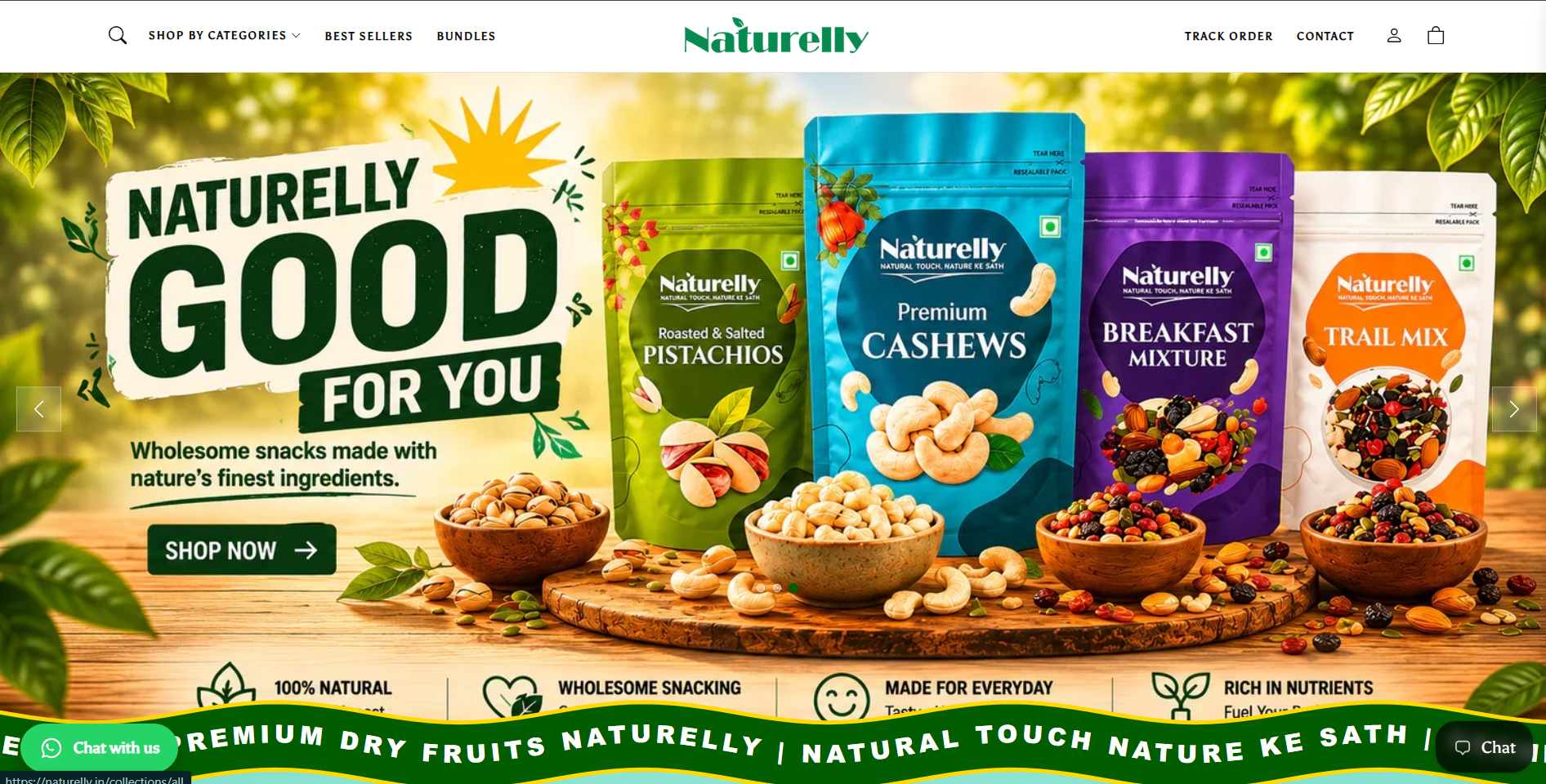 Naturelly website preview