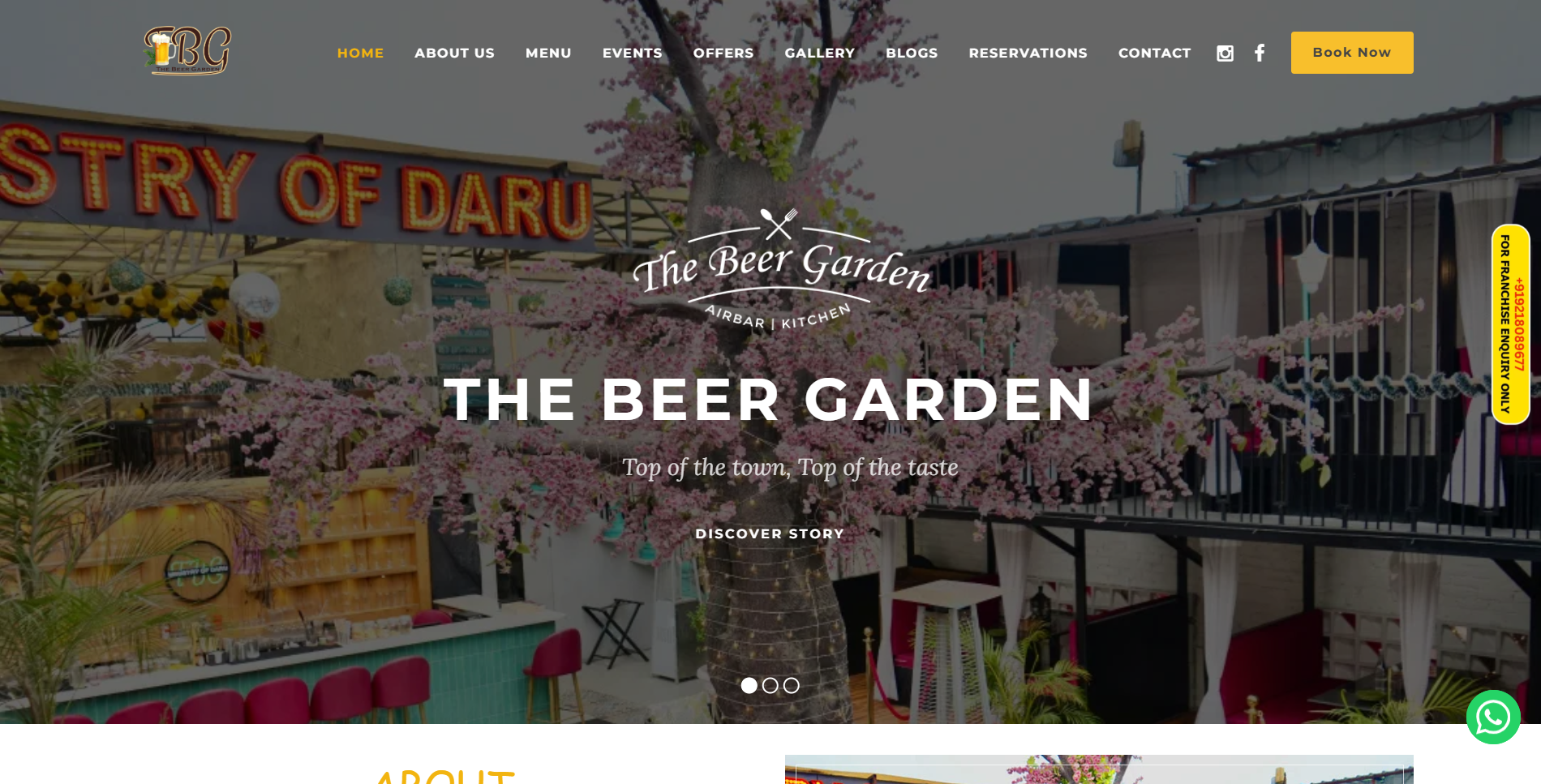 The Beer Garden website preview